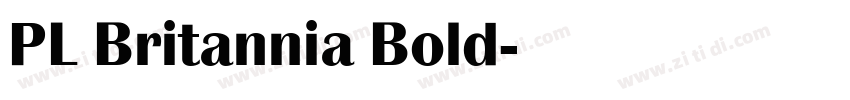 PL Britannia Bold字体转换